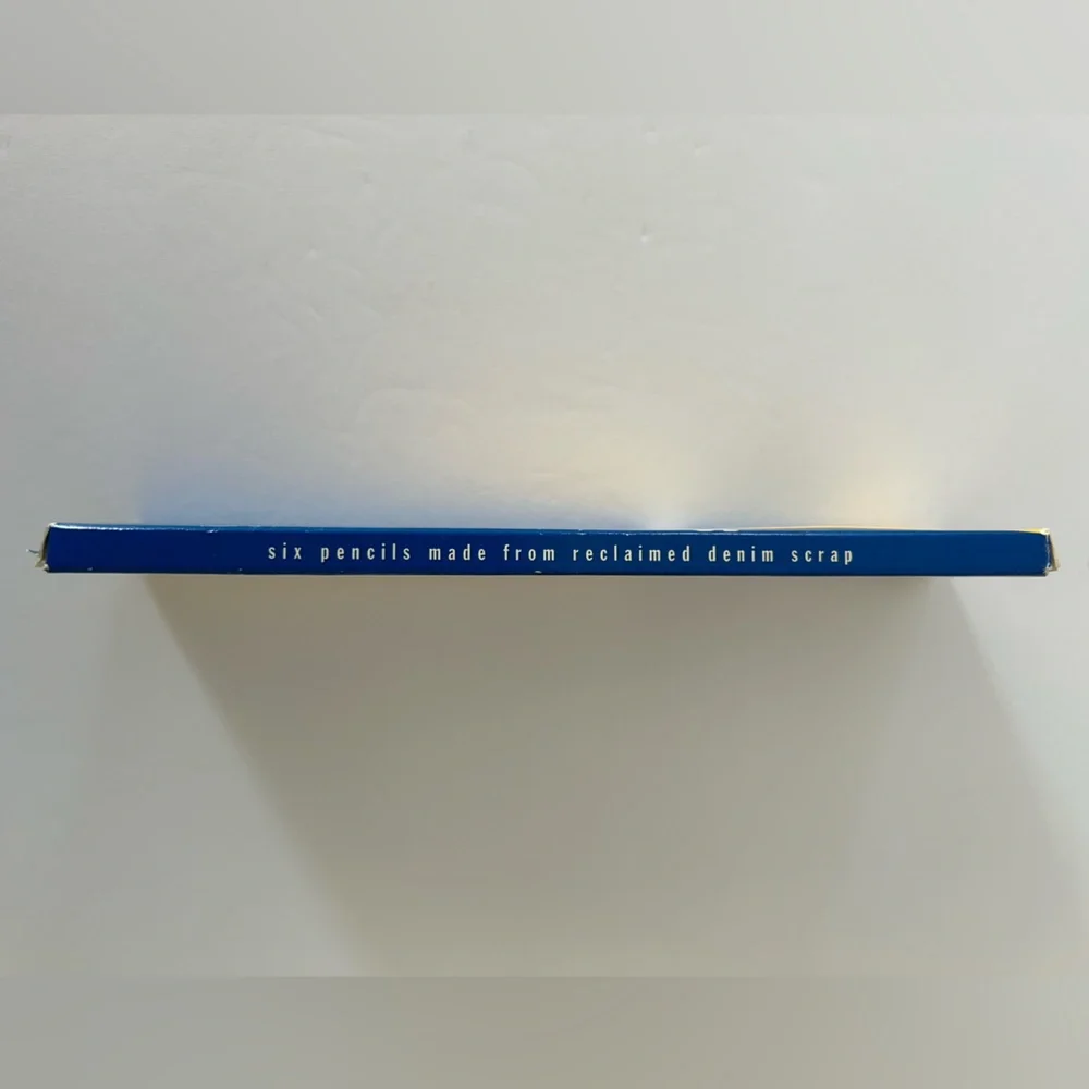Vintage 90’s GAP Blue Jeans Denim Graphite 6 Pencil Set - Made from Denim Scrap